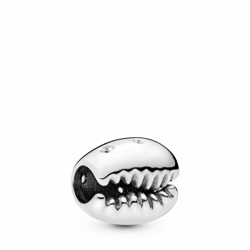 Pandora Australia Sparkling Coffee Bean Shell Charm - Sterling Silver | HWJDVG917